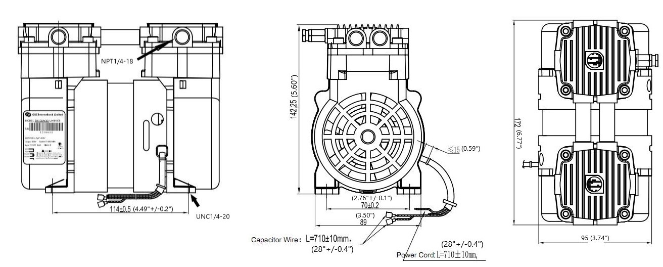 Twin Headed Vacuum Pump – ZW100V/S