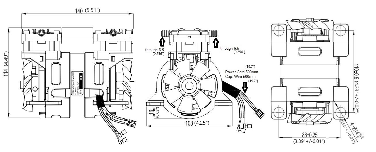 ZW50 technical drawing